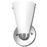 Wall/Corridor Sconce, Brushed Nickel and Opal Glass